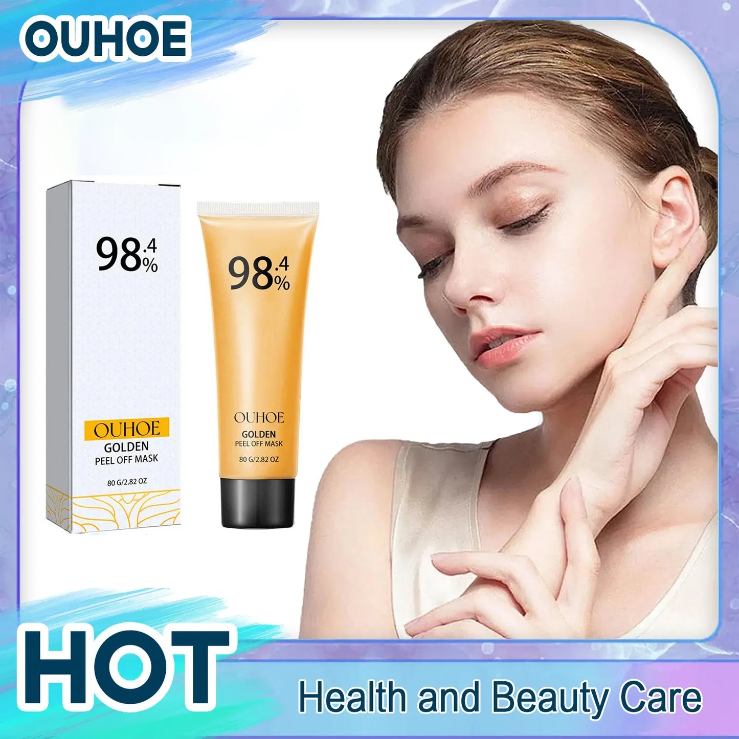 Golden Peel off Mask 98% Remove Blackhead Acne 
Anti Wrinkle Lifting Firming Oil Control Cleansing Pores Shrinking Face Skin Care