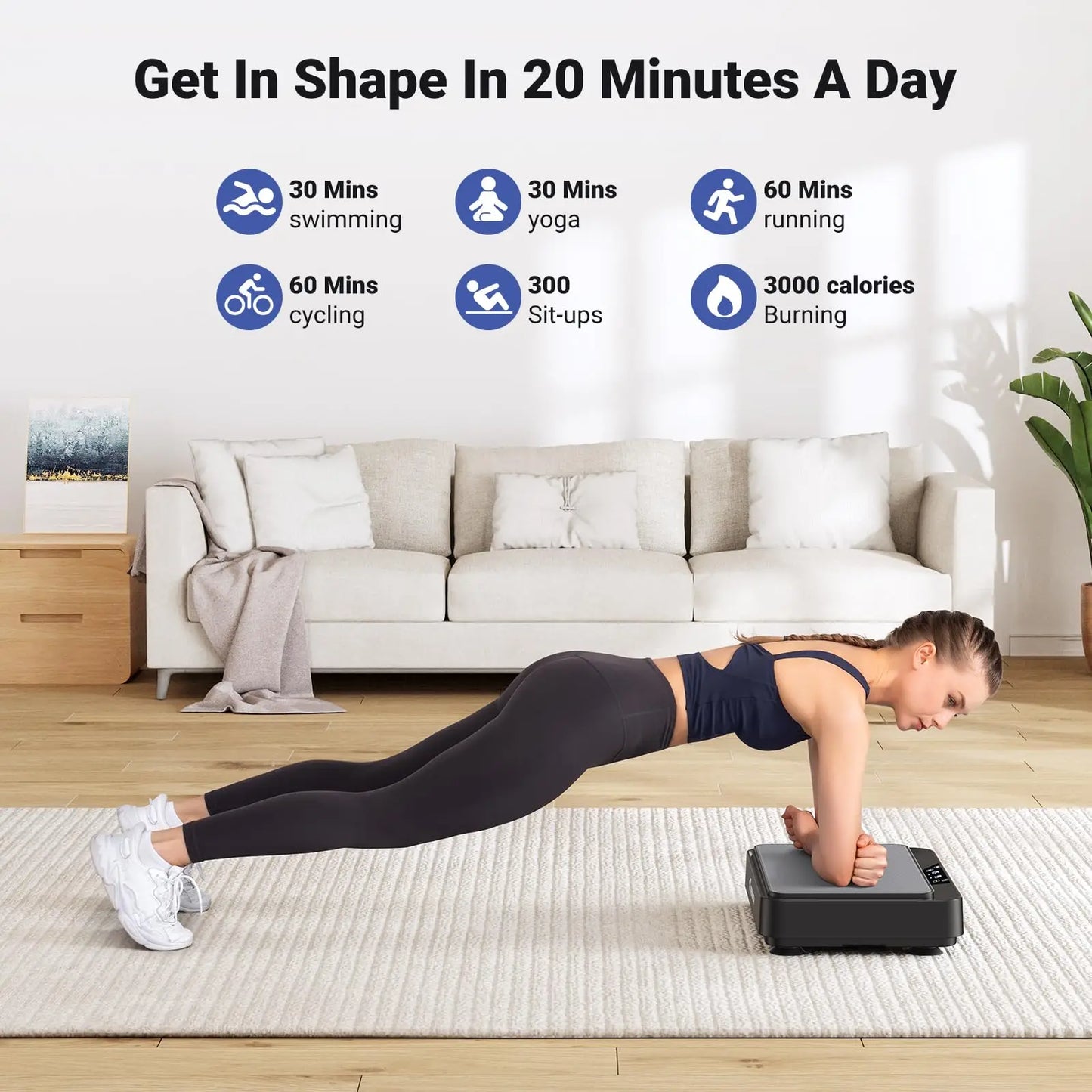 Vibration Plate Exercise Machine Vibration Plate for Lymphatic Drainage 
Relieve Pain Help Sleep Fat Burning Weight Loss