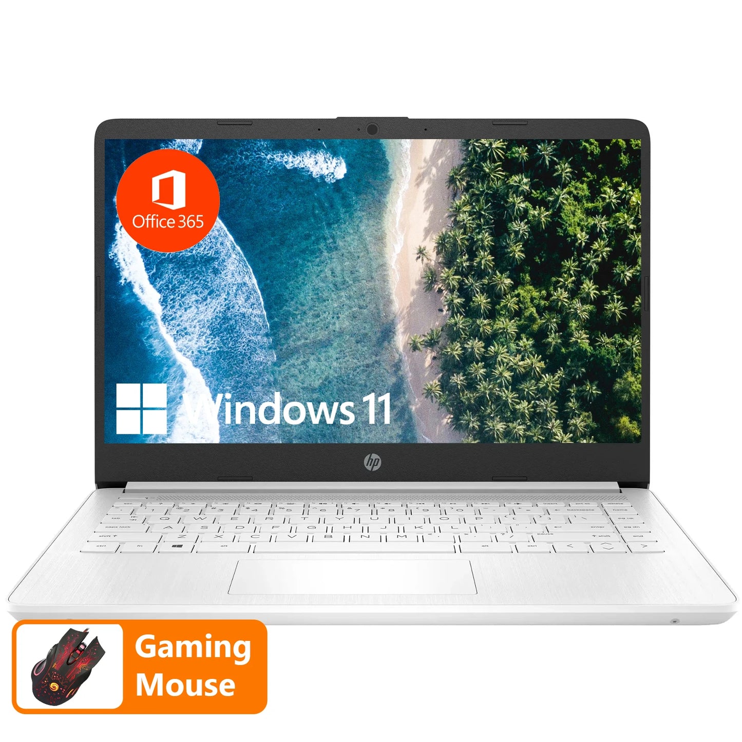 HP 14" Business Laptop
,Intel Celeron N4120,16GB RAM,320GB Storage(64GB eMMC+256GB SD Card)
,1 Year Office 365,with Gaming Mouse