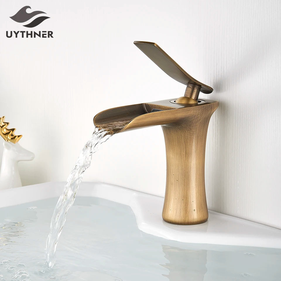 Basin Faucets Waterfall Bathroom Faucet Single handle