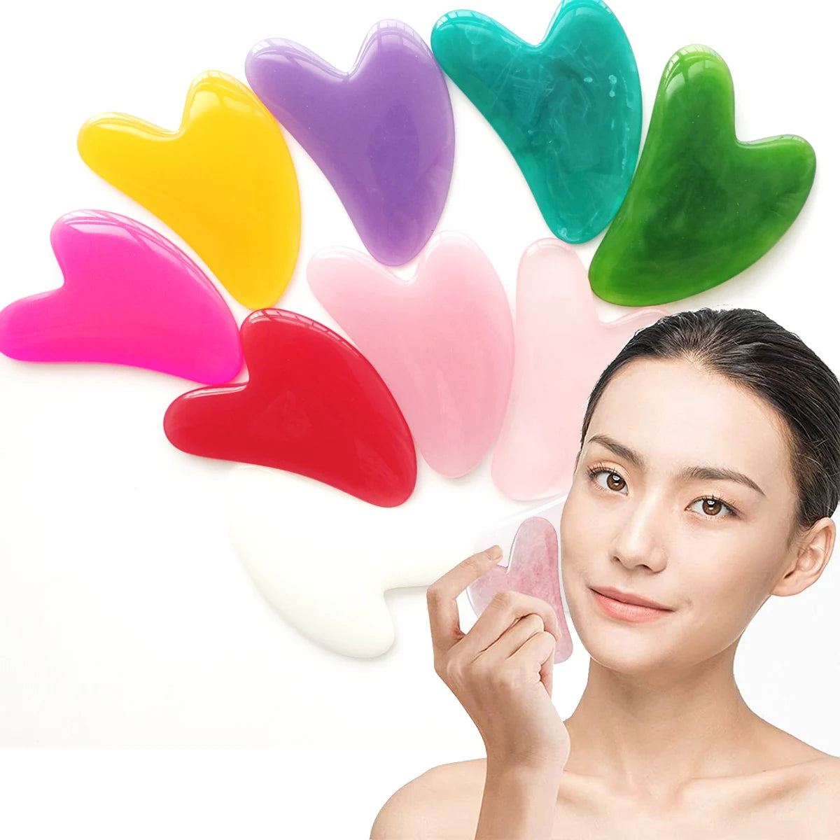 Resin Gua Sha Massage Board Acupoint Beeswax 
Guasha Acupuncture SPA Massager For Face Neck Back Body Care