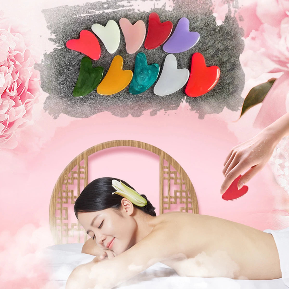 Resin Gua Sha Massage Board Acupoint Beeswax 
Guasha Acupuncture SPA Massager For Face Neck Back Body Care