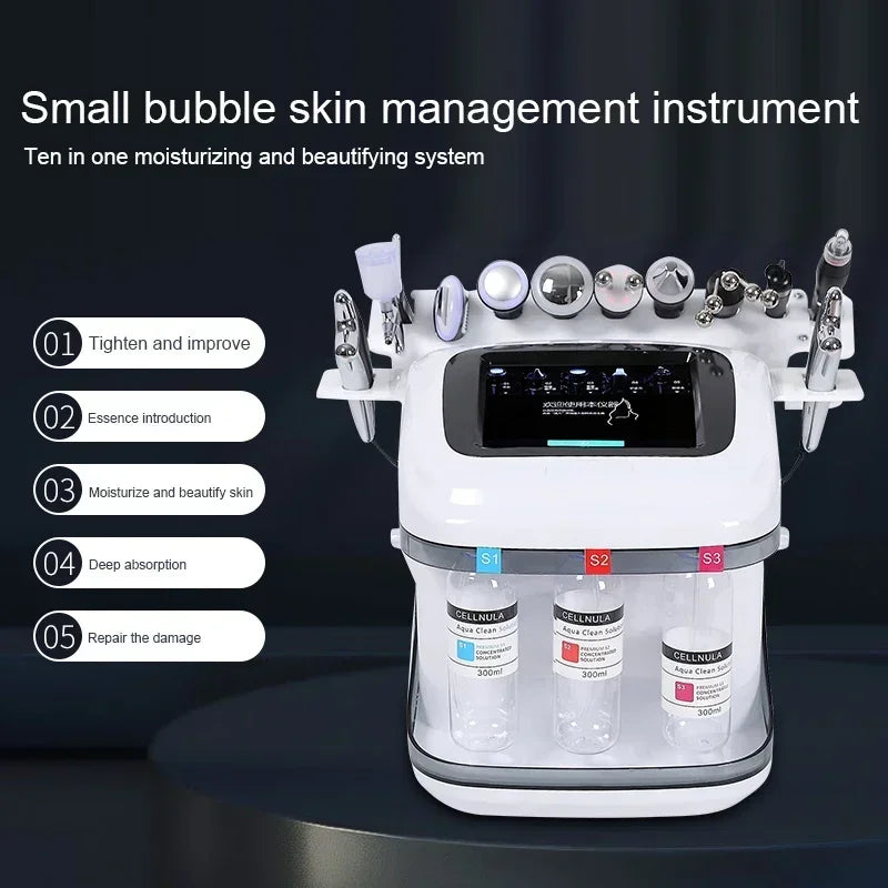 New Arrival! 10 In 1 H2o2 Aqua Peeling Lift Skin Bubble Moisturizer
 Oxygen Hydrofacial Machine, Skin Care Cleansing Facials