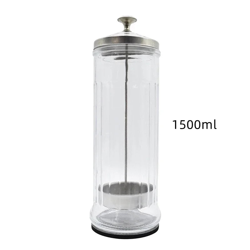 Beauty Hair Stainless Steel Glass Disinfection Jar Filter Clean Sterilization