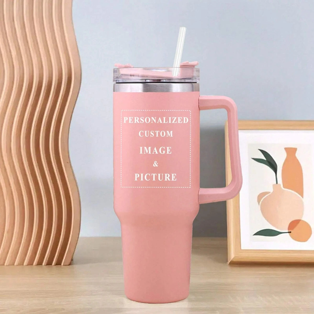 Customed Picture 40oz Insulated Water Portable Bottle Stainless Steel Tumbler Coffee Cup Travel  Water Cups