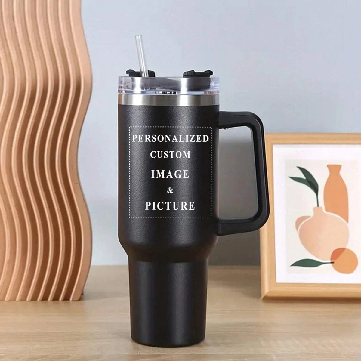 Customed Picture 40oz Insulated Water Portable Bottle Stainless Steel Tumbler Coffee Cup Travel  Water Cups