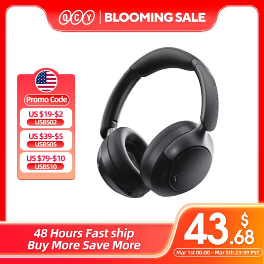 Pro ANC Wireless Headphone 50dB Noise Canceling Hi-Res Spatial Audio Earphone with LDAC Bluetooth 5.4 Over Ear Headset