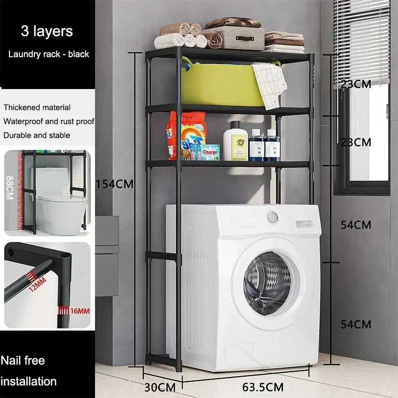 Toilet Storage Rack, Multilayer Washing Machine Shelf Multifunctional Bathroom Accessories