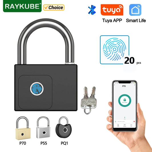 Smart Padlock Fingerprint Waterproof USB Charging Quick Identification Unlock Sensor High Quality P70/P55/PQ1