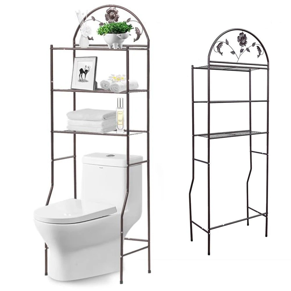 Toilet Storage Rack Metal Over-The-Toilet Storage Shelf  Space Saving for Bathroom