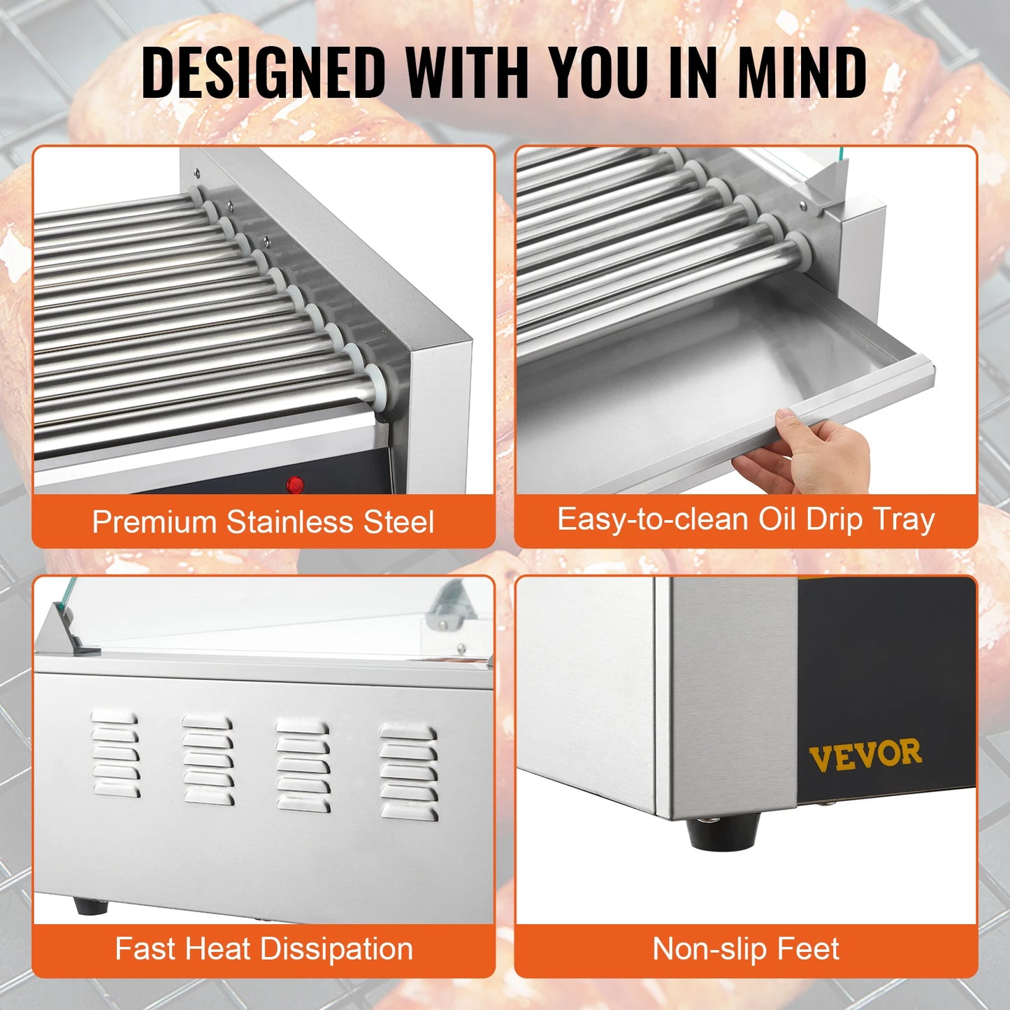 Commercial Hot Dog Roller 
Electric Sausage Maker 
Barbecue Grill Machine  All 110V