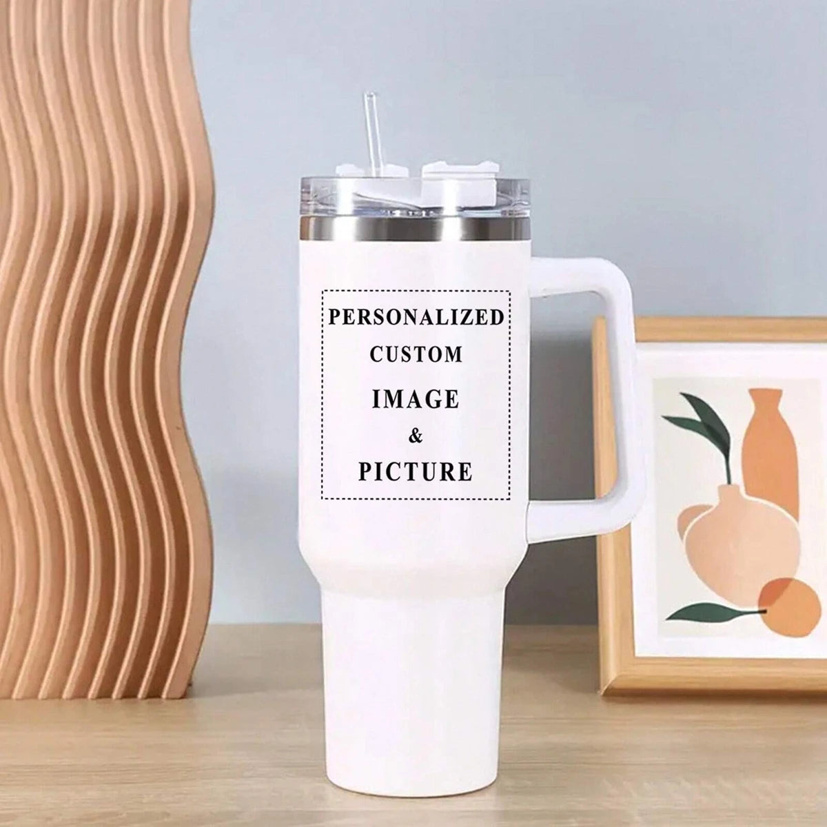 Customed Picture 40oz Insulated Water Portable Bottle Stainless Steel Tumbler Coffee Cup Travel  Water Cups