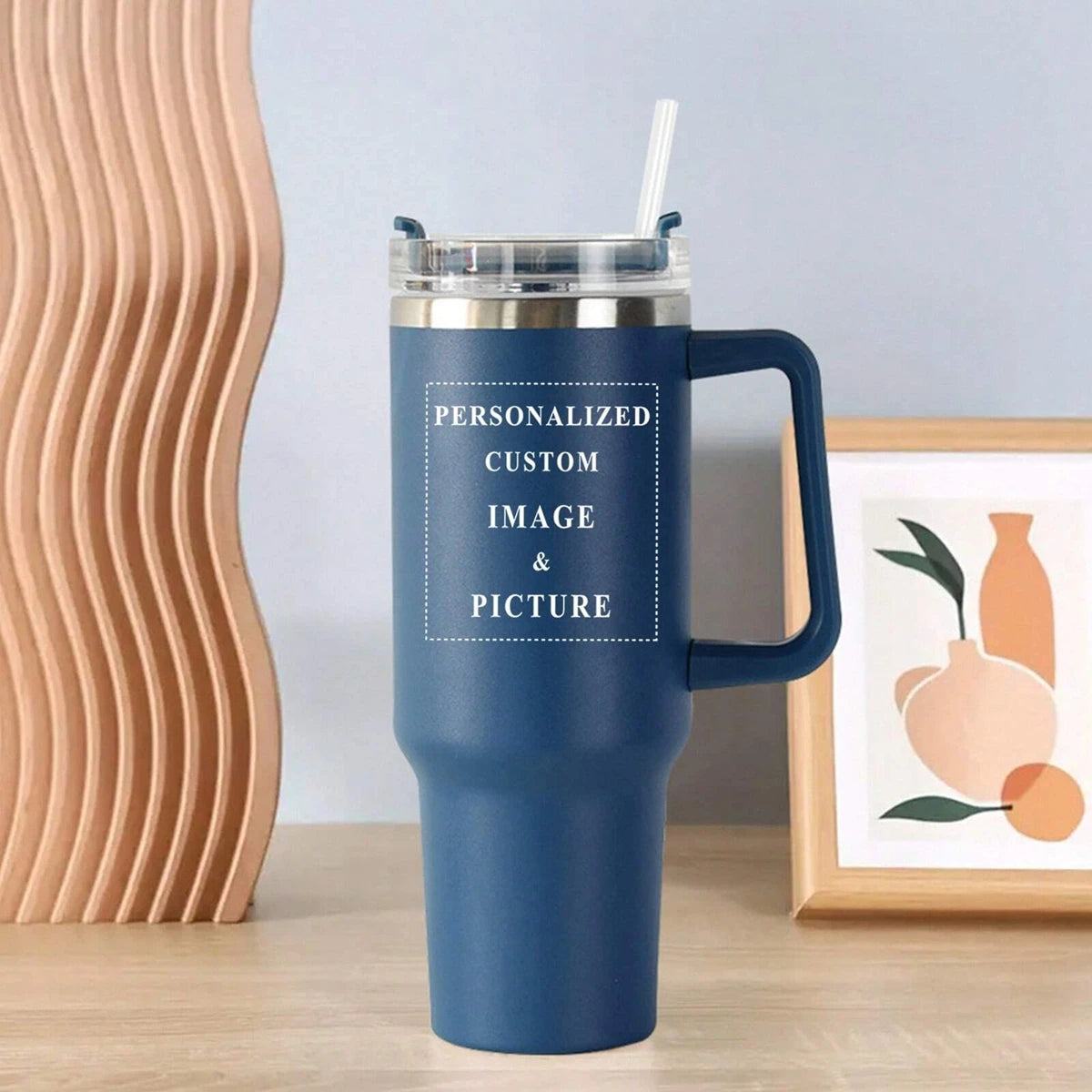 Customed Picture 40oz Insulated Water Portable Bottle Stainless Steel Tumbler Coffee Cup Travel  Water Cups