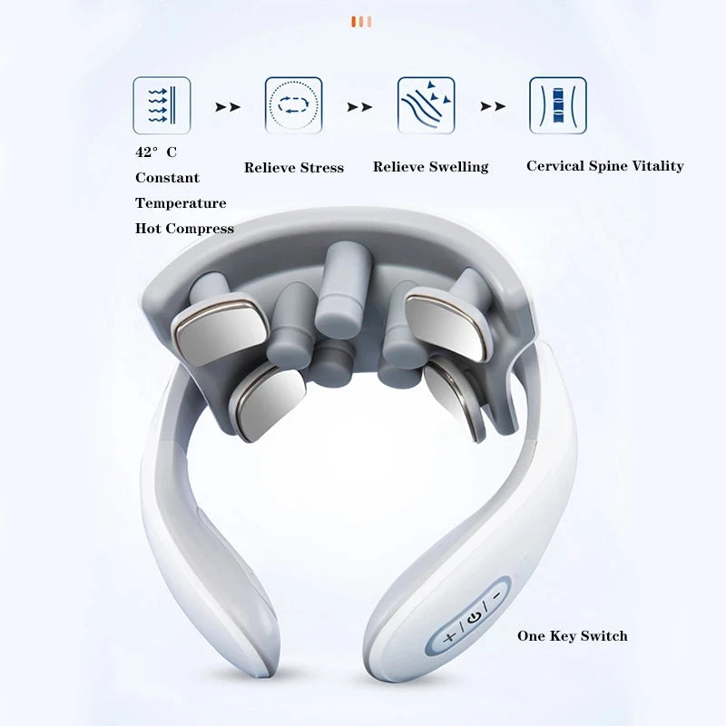 Smart Neck Massage Instrument Portable Shoulder Neck Massage 
Cervical Vertebra Health Care Vibrator Heating Compress Massage