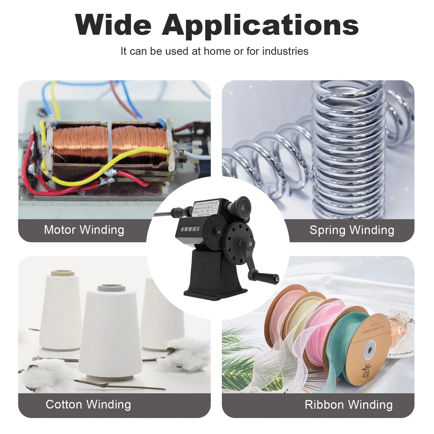 Manual Coil Winder with Counter 0-99999, High Quality Dual Purpose