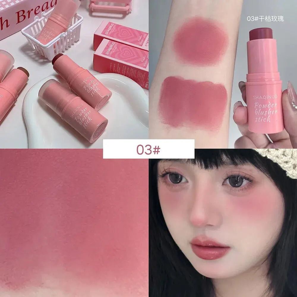 Velvet Matte Smooth Blush Stick Long-lasting 
Low Saturation Natural Makeup Effect