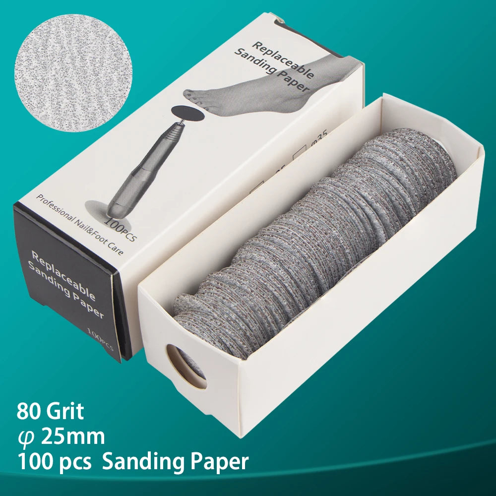 Professional Replaceable Sanding Paper 25 MM Pedicure Disc 
Foot Dead Skin Cuticle Callus Removal Foot Rasp Files Sandpaper Tools