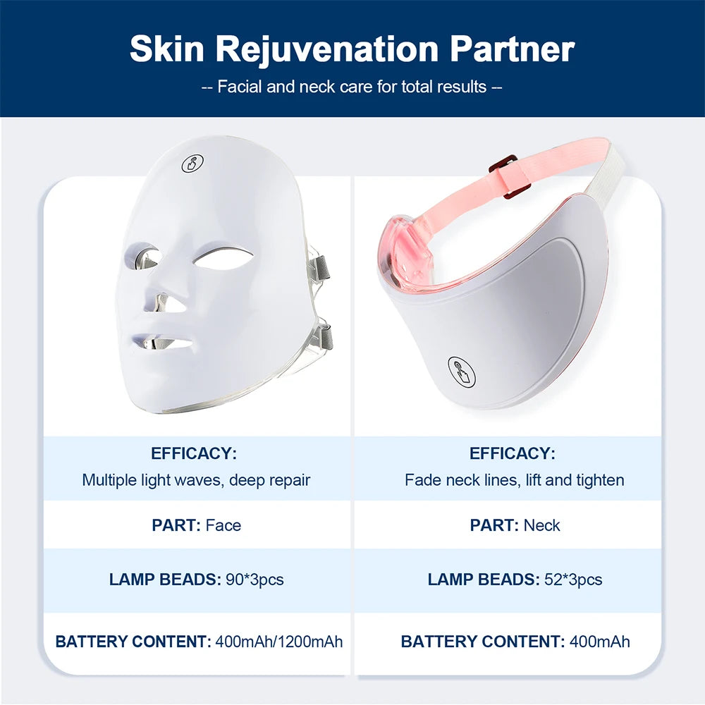 LED Facial Neck Beauty Machine Skin Rejuvenation Massager