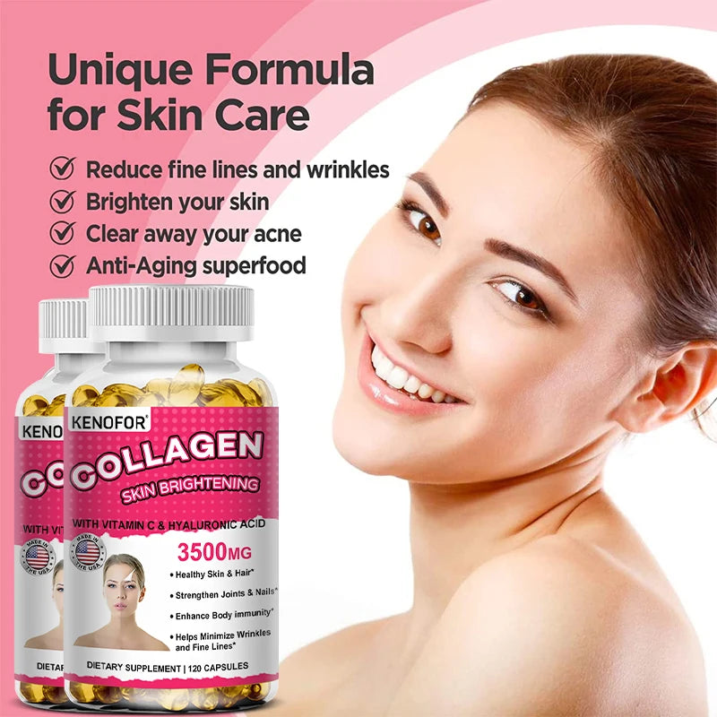 Vital Vitamins Collagen - Biotin, Hyaluronic Acid, Vitamin C 
- Collagen for Women - Anti-Aging Hair, Skin, Nails Beauty Complex