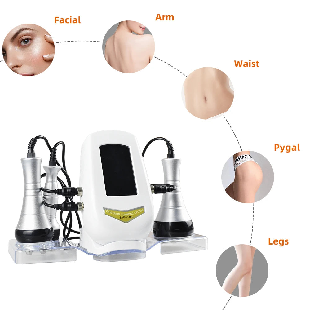 3 In 1 Beauty Body Slimming Massager Cavitation Machine Multi-Functional Device 
Face Body Tightening Lifting Spa Skincare Tool