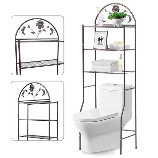Toilet Storage Rack Metal Over-The-Toilet Storage Shelf  Space Saving for Bathroom