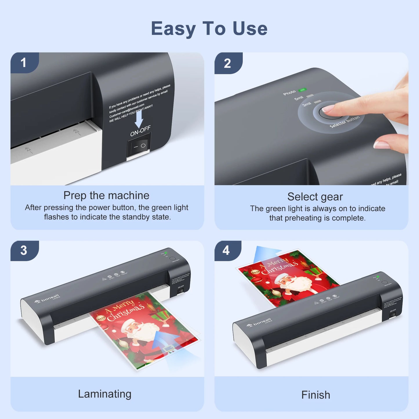 13" Laminator for A3, Smart Temp, Long-Lasting Preservation, 
Ideal for Home/Office/Classroom