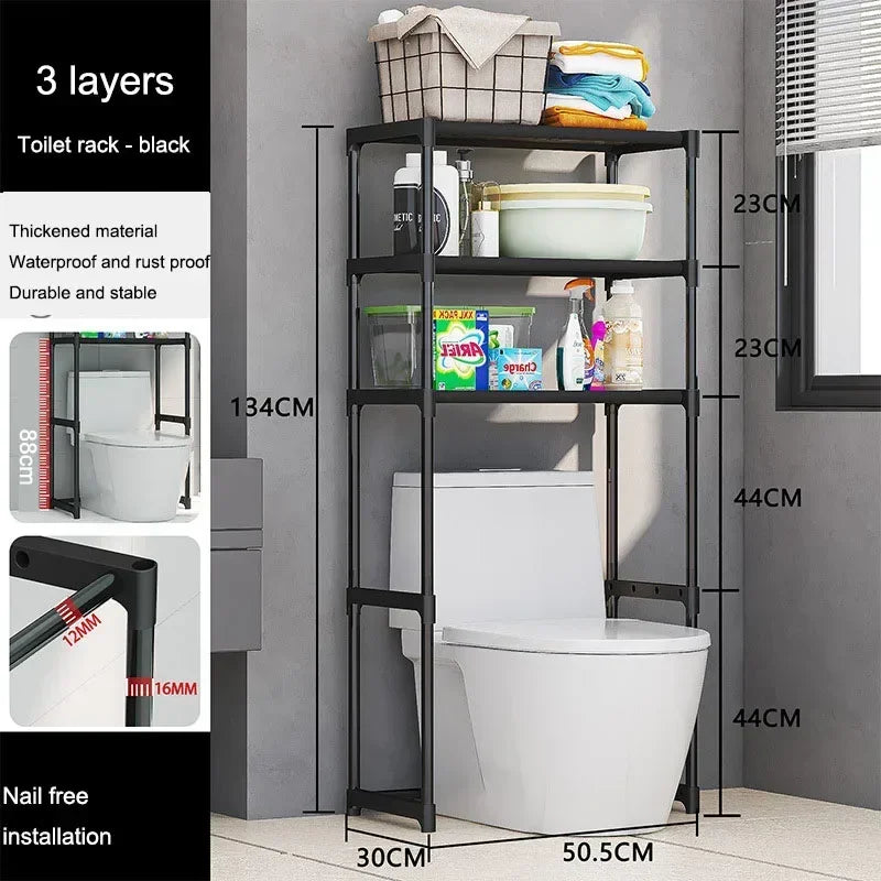 Toilet Storage Rack, Multilayer Washing Machine Shelf Multifunctional Bathroom Accessories