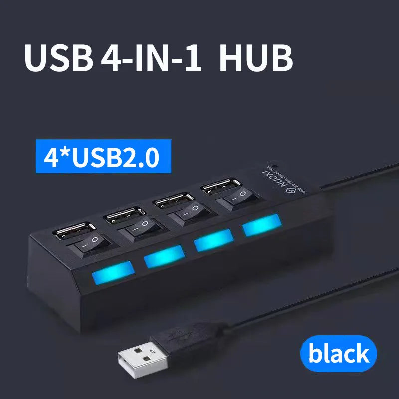 USB Hub 3.0 2.0 Multi USB High Speed Splitter Adapter
 4/7 Port Multiple Expander With Switch For PC Computer Accessories
