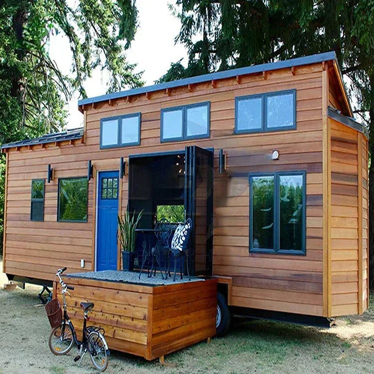 HOT SALE!!  Poftable tiny house on wheels 2 bedroom with bathroom tub and shower
