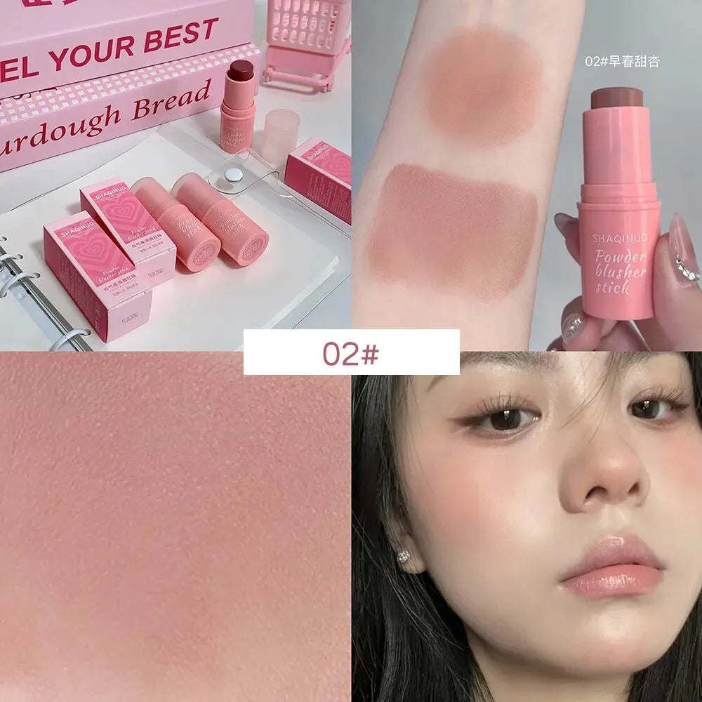 Velvet Matte Smooth Blush Stick Long-lasting 
Low Saturation Natural Makeup Effect