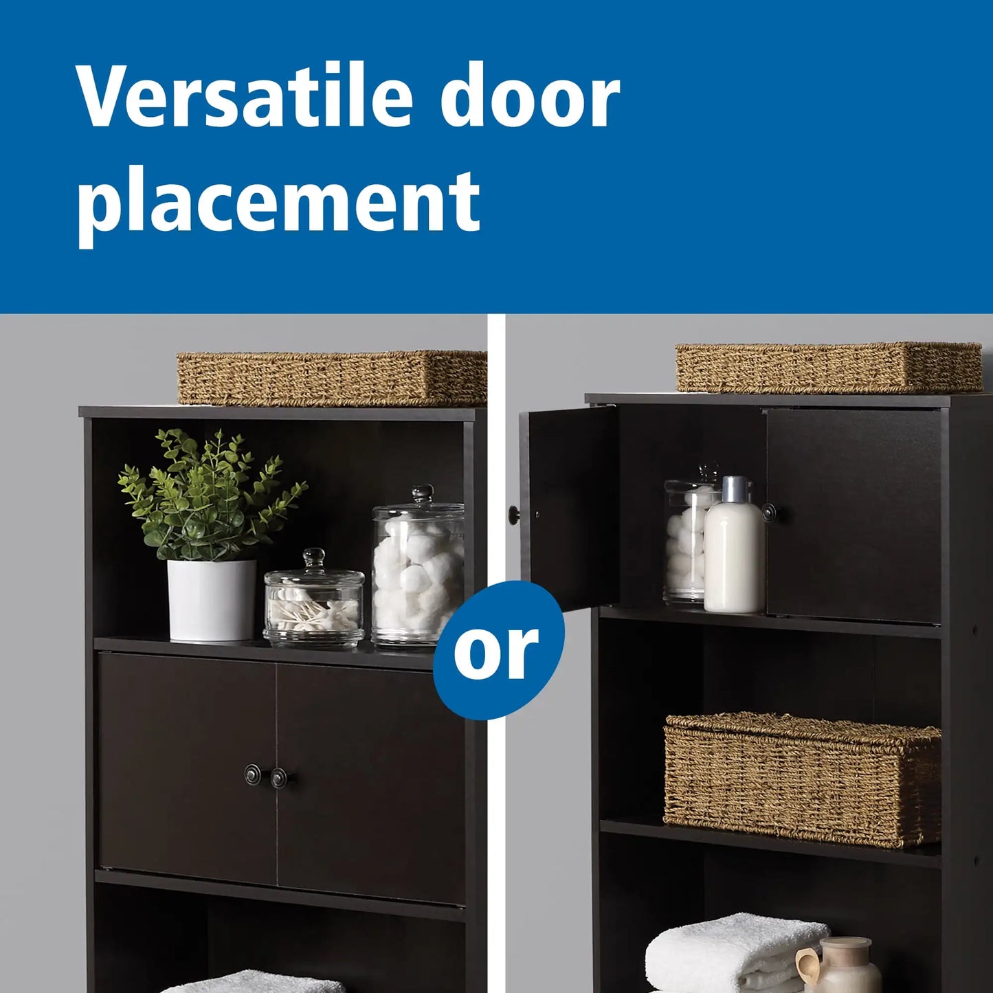 Bathroom cabinet，Over-The-Toilet Bathroom Space Saver Storage Cabinet, 3 layer