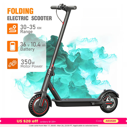 350W Foldable Electric Scooter for Adults Teens,Explosion-proof Tires,Dual Brake System
,Lightweight APP Support E-scooter
