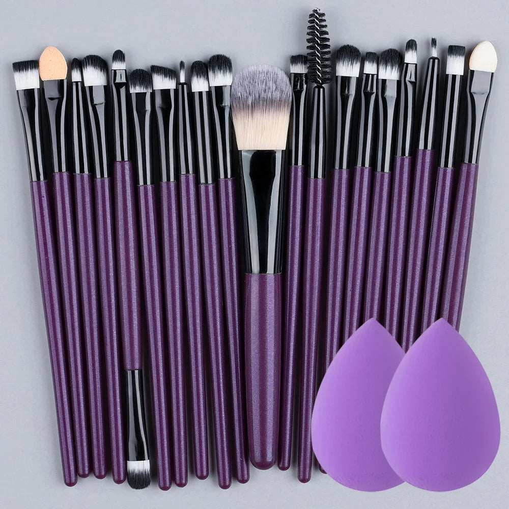 20Pcs Makeup Brush Set Eye Shadow Brush Full Set Beauty Makeup Concealer Brushes