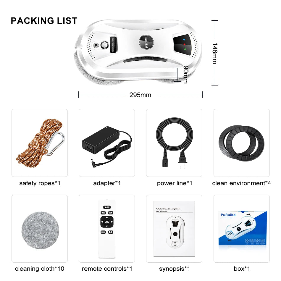 Ultra thin Robot vacuum cleaner
 window cleaning robot window  electric glass  remote control for home