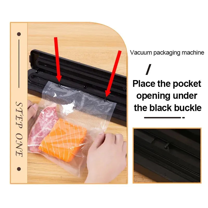 Electric Vacuum Sealer Food Sealer Machine 
Foods Fresh Storage Vacuum Sealer Machine Plastic Bags Sealer For Storage Food