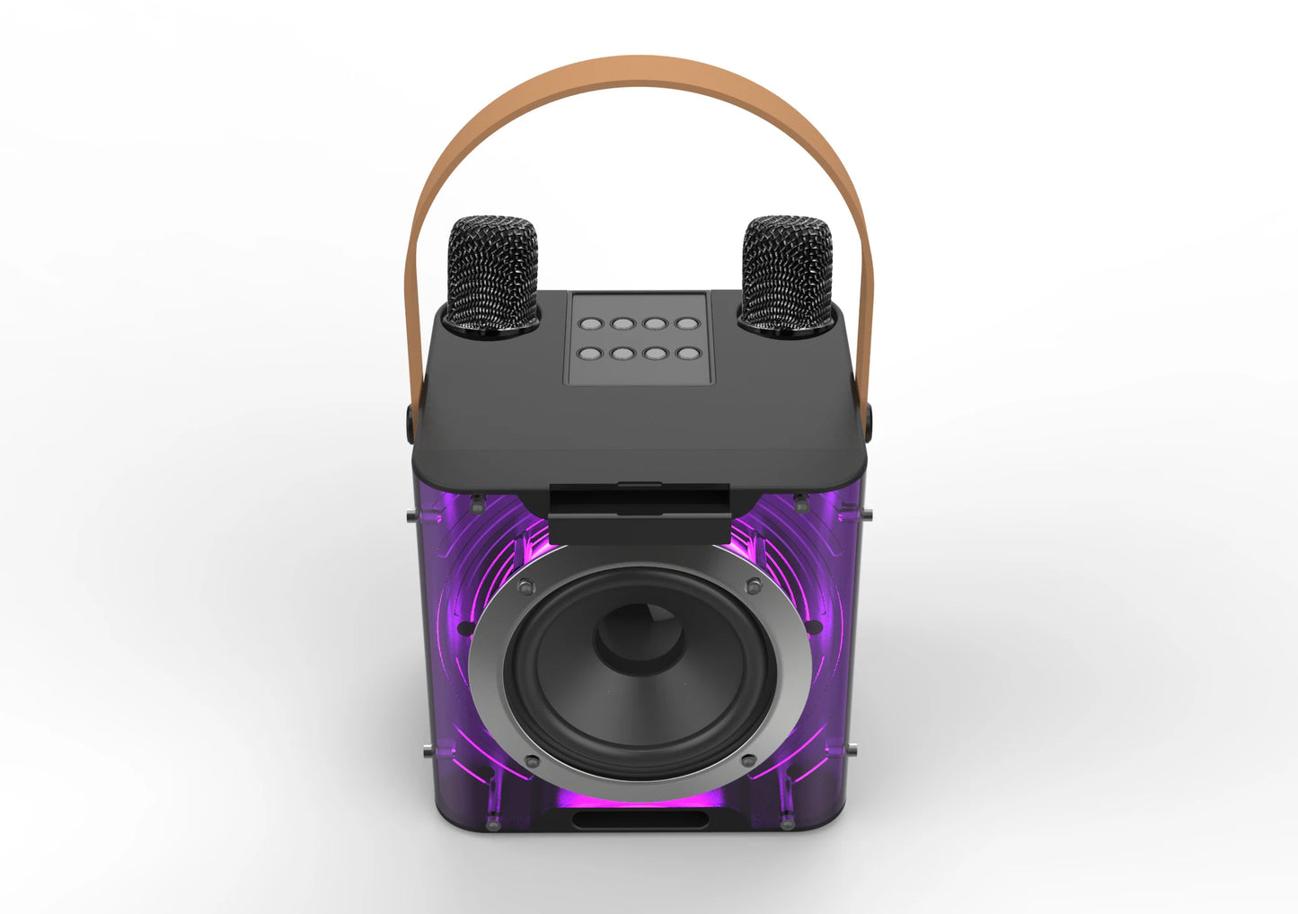 High Power Karaoke Bluetooth Speaker RGB Light 360 Stereo Surround Subwoofer  Wireless Microphone