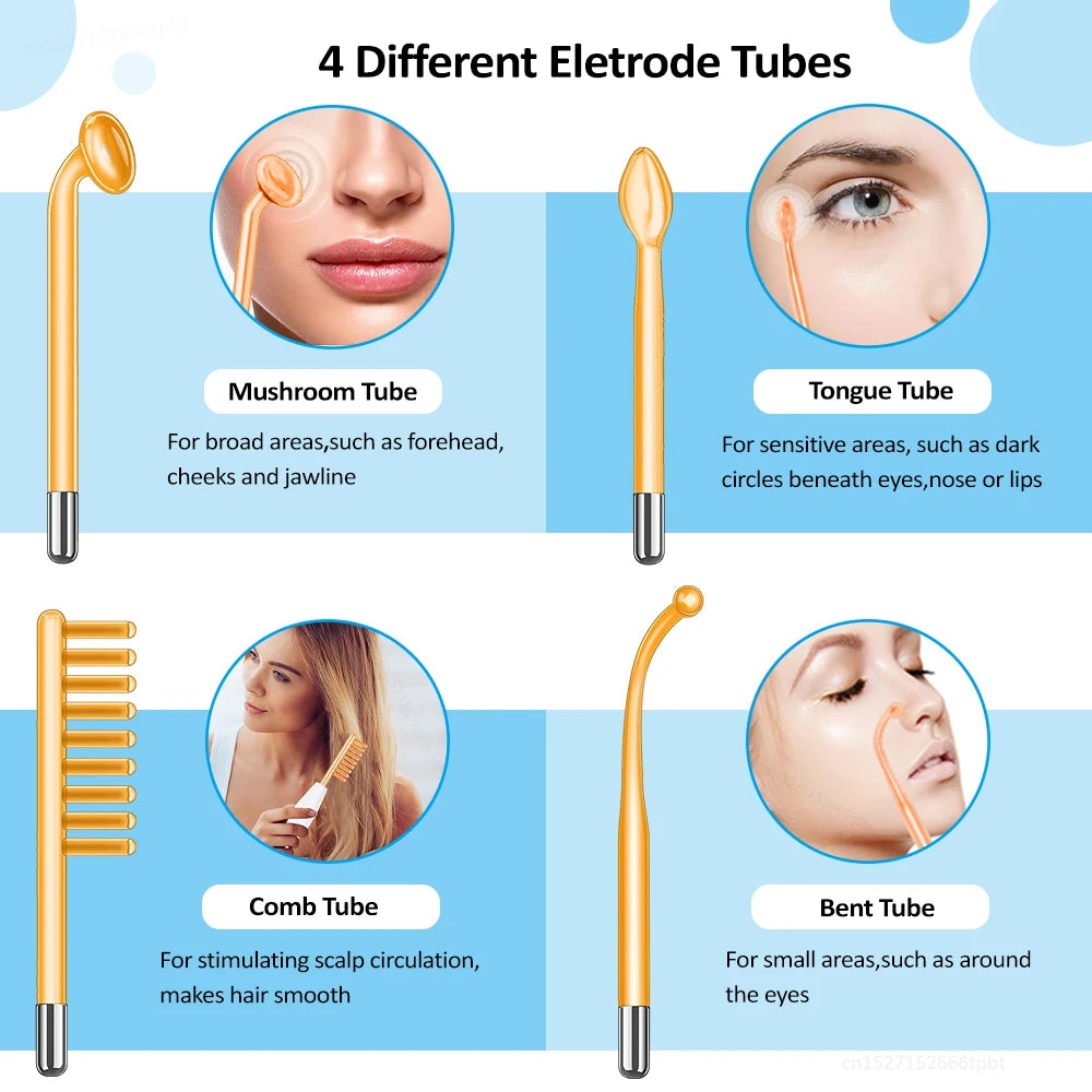 High Frequency Electrode Wand Neon Argon Electrode Glass Tube
Skin Tightening Remove Wrinkle Acne Spots