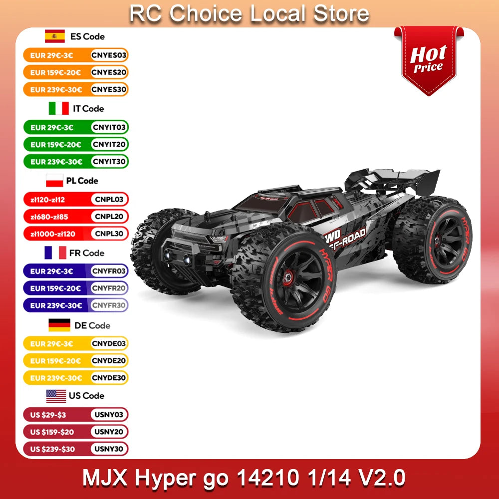1/14 V2.0 Rc Remote Control Car  4WD Off-road Racing RC Truck Brushless