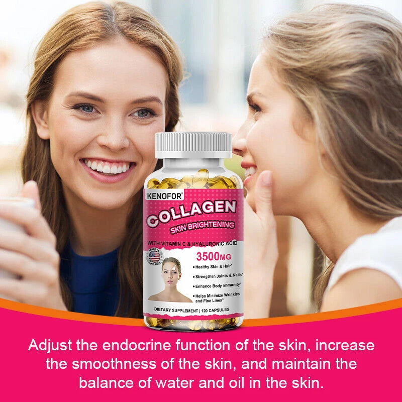 Vital Vitamins Collagen - Biotin, Hyaluronic Acid, Vitamin C 
- Collagen for Women - Anti-Aging Hair, Skin, Nails Beauty Complex