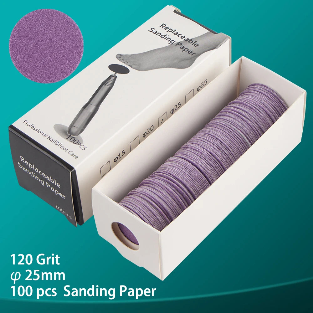 Professional Replaceable Sanding Paper 25 MM Pedicure Disc 
Foot Dead Skin Cuticle Callus Removal Foot Rasp Files Sandpaper Tools