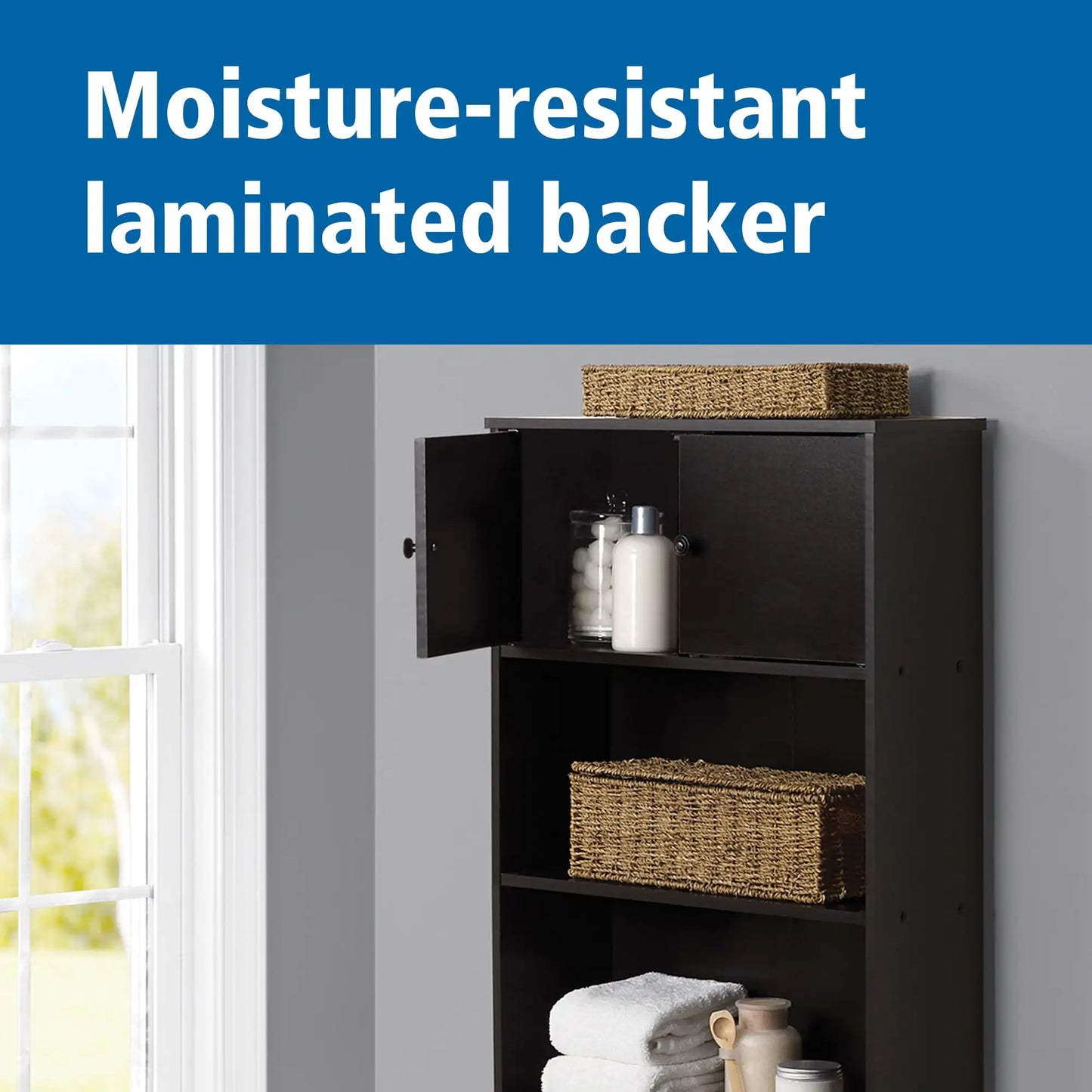 Bathroom cabinet，Over-The-Toilet Bathroom Space Saver Storage Cabinet, 3 layer
