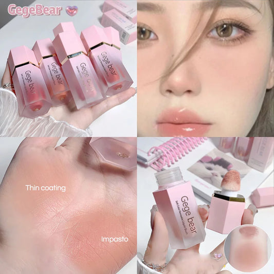 Gege Bear Blush Cream 6 Colors 
Smooth Velvet Matte Pink Blusher Natural Easy To Smudge