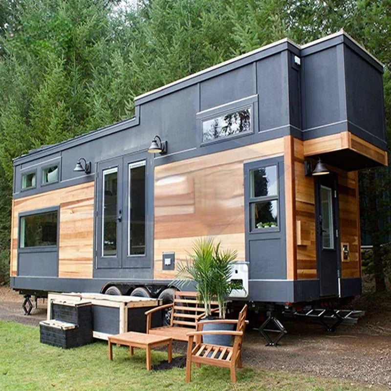HOT SALE!!  Poftable tiny house on wheels 2 bedroom with bathroom tub and shower