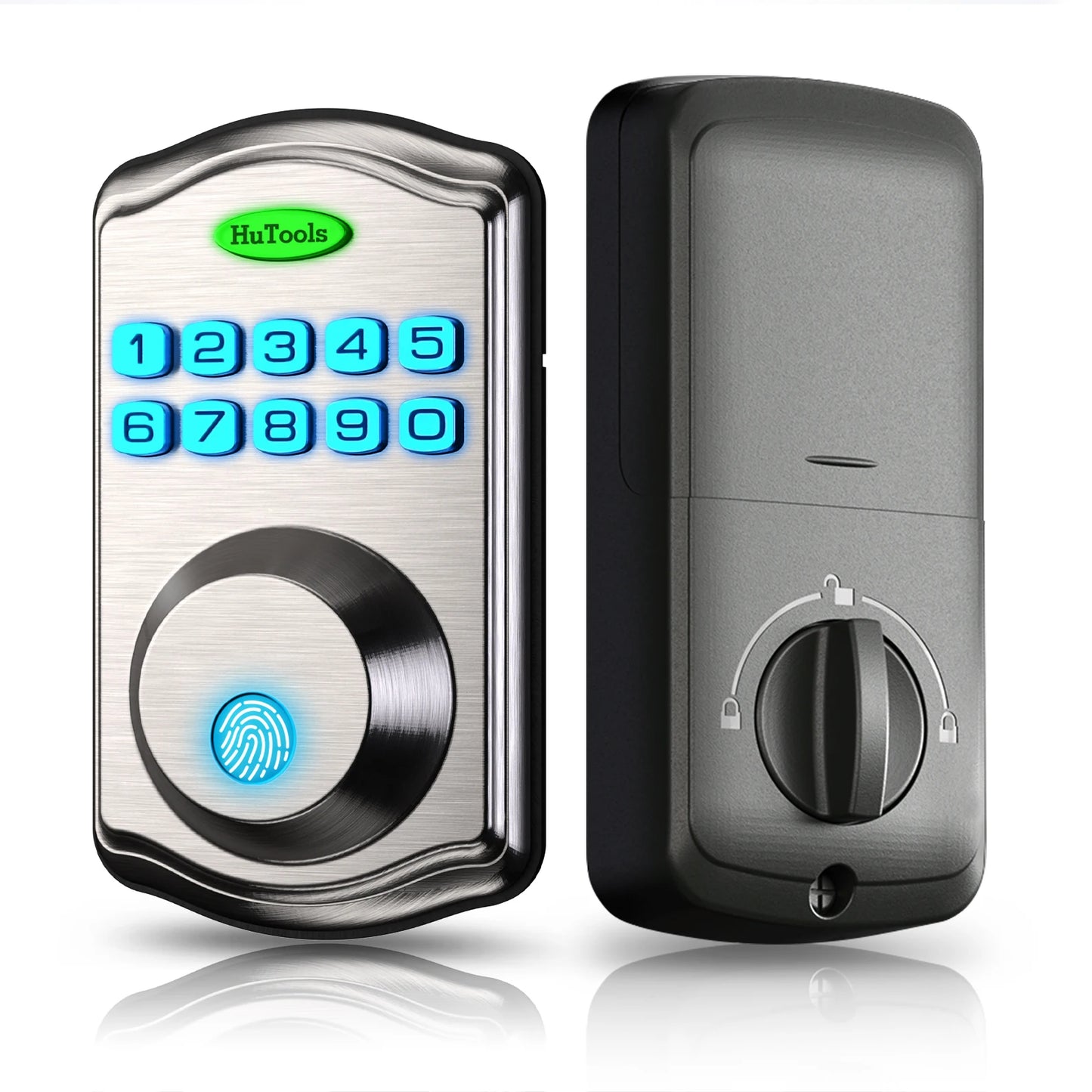 Easy To Install Black/silver Smart Fingerprint Key Lock  Fingerprint Password Lock Suitable(No handle)