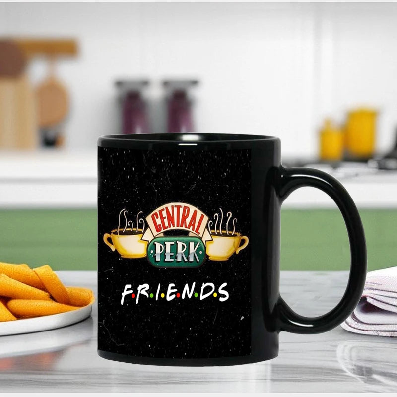 Personalized Name Mug Central Perk Design   Custom Tea Cup Black Milk Beer Mugs Lovers Friends Gifts Dropshipping