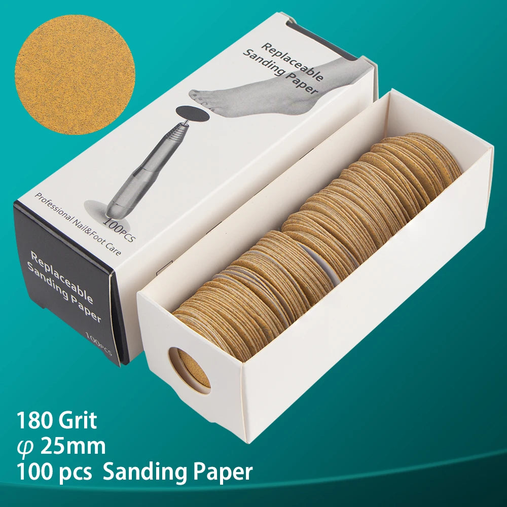 Professional Replaceable Sanding Paper 25 MM Pedicure Disc 
Foot Dead Skin Cuticle Callus Removal Foot Rasp Files Sandpaper Tools