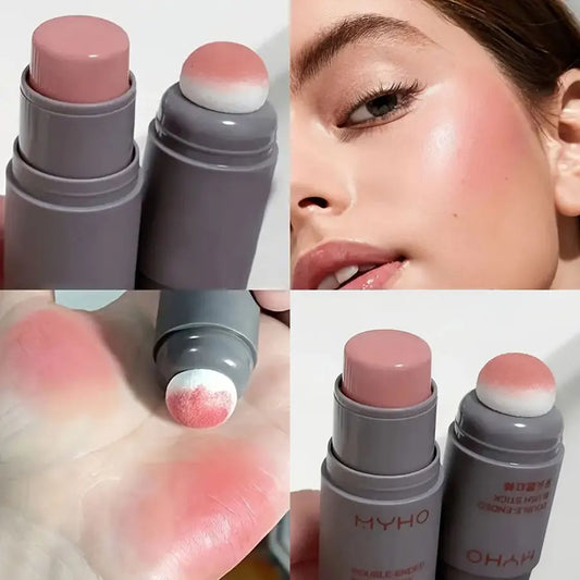 Blush Stick Double-ended Expansive Color Natural Long Lasting Matte Makeup 
Monochrome Creamy Rouge Blush Stick