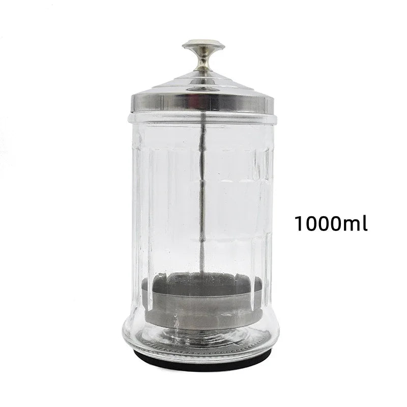 Beauty Hair Stainless Steel Glass Disinfection Jar Filter Clean Sterilization