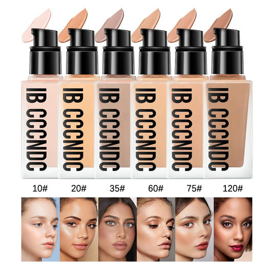 Flawless All Day 6 Color Waterproof Concealer Foundation Full Coverage Long Lasting Moisturizing