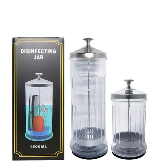 Beauty Hair Stainless Steel Glass Disinfection Jar Filter Clean Sterilization